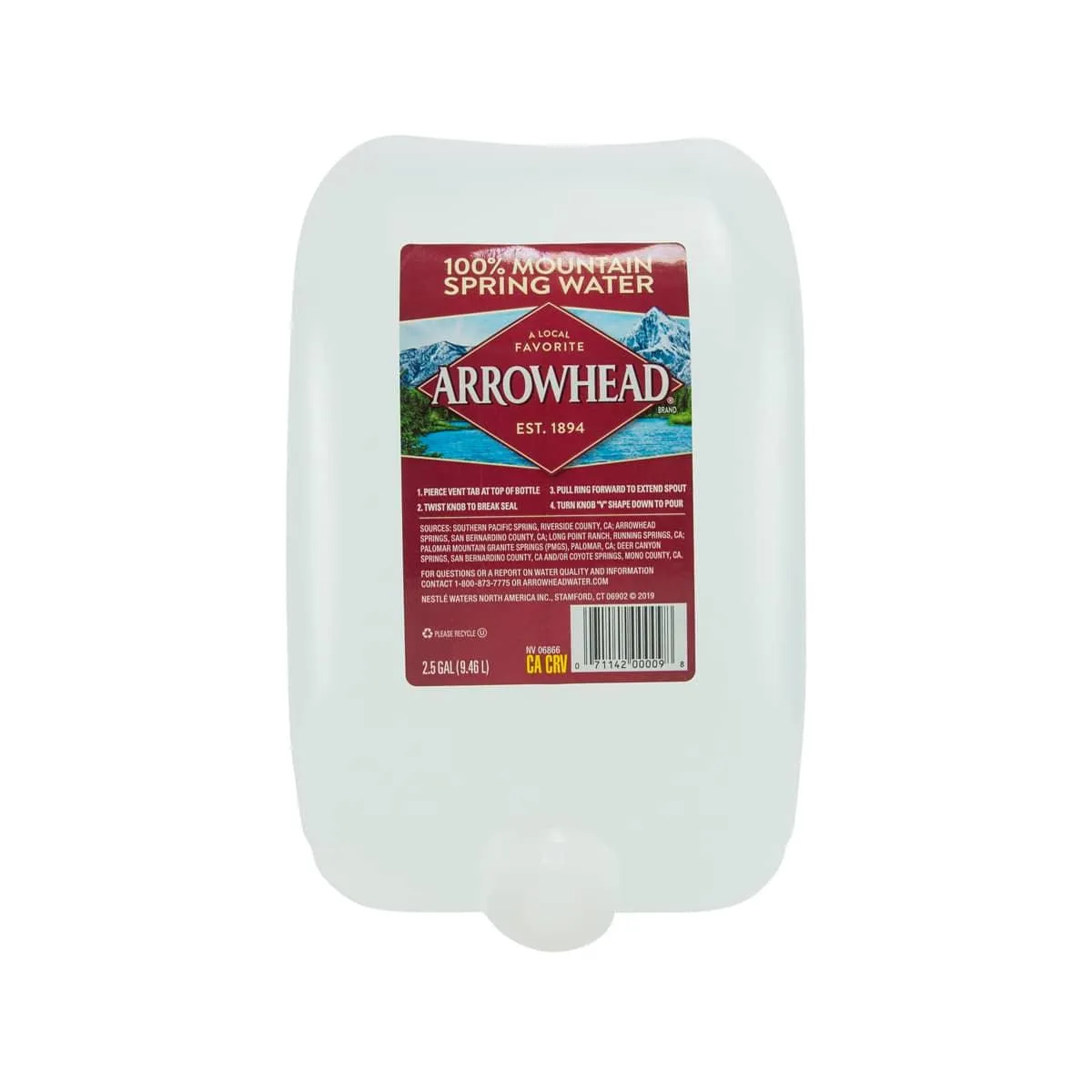 ARROWHEAD Mountain Spring Water  (9.46L)