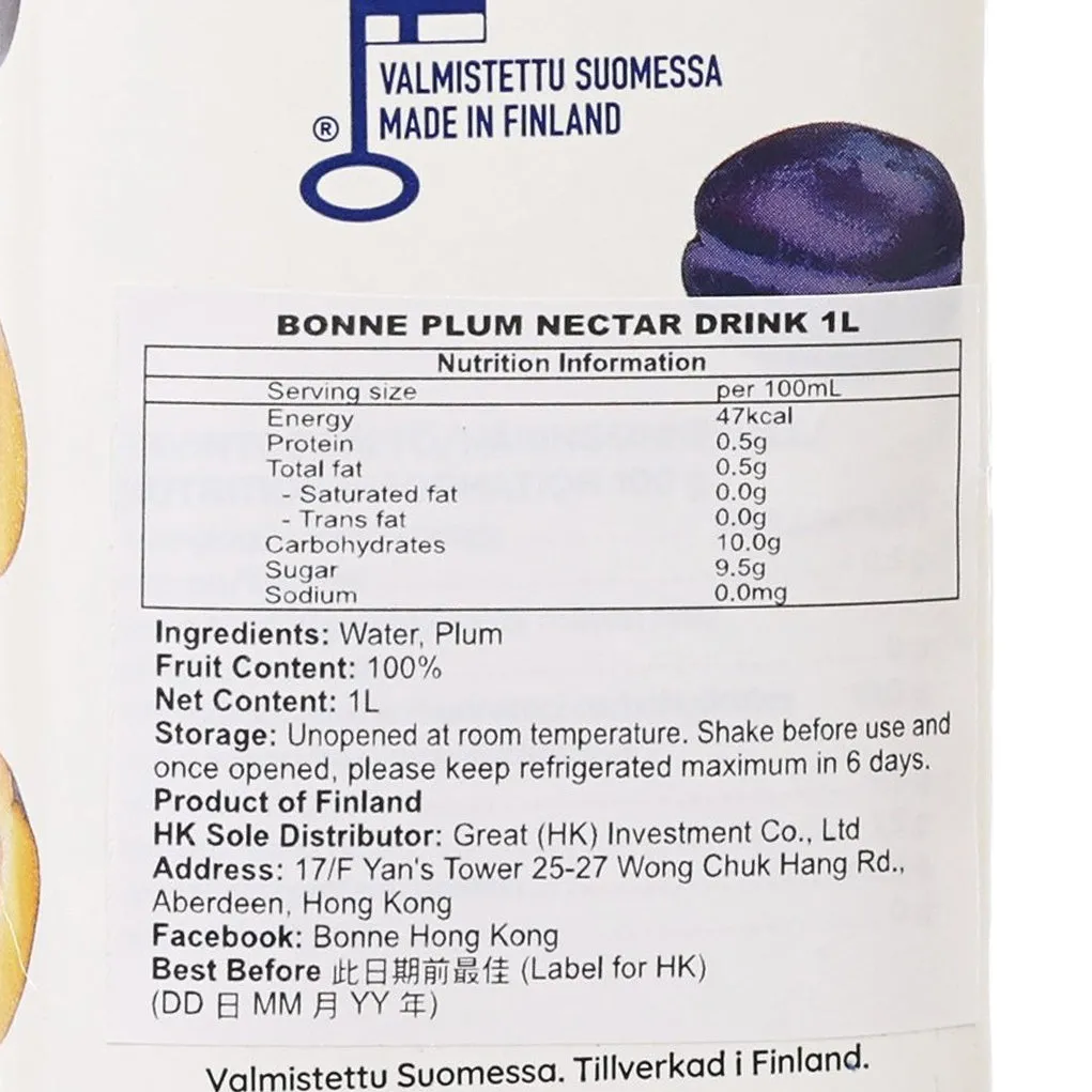 BONNE Plum Nectar Drink  (1L)