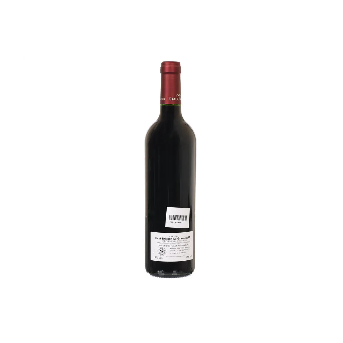 CH HAUT BRISSON La Grave Saint Emilion Grand Cru 2018 (750mL)