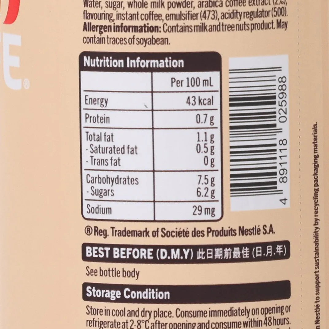 NESCAFE Caf Latte Coffee Beverage  (370mL)