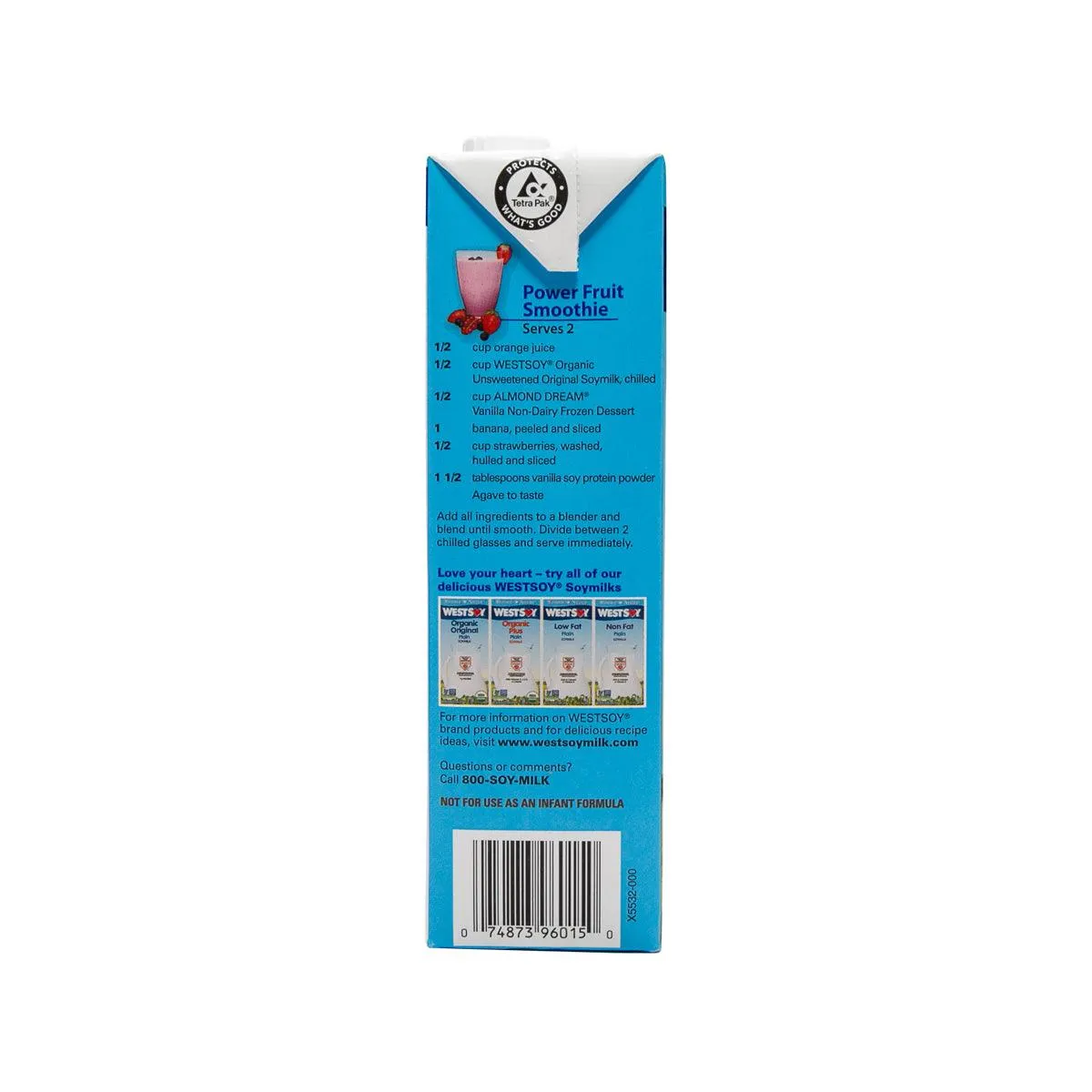 WESTSOY Organic Unsweetened Soymilk  (946mL)