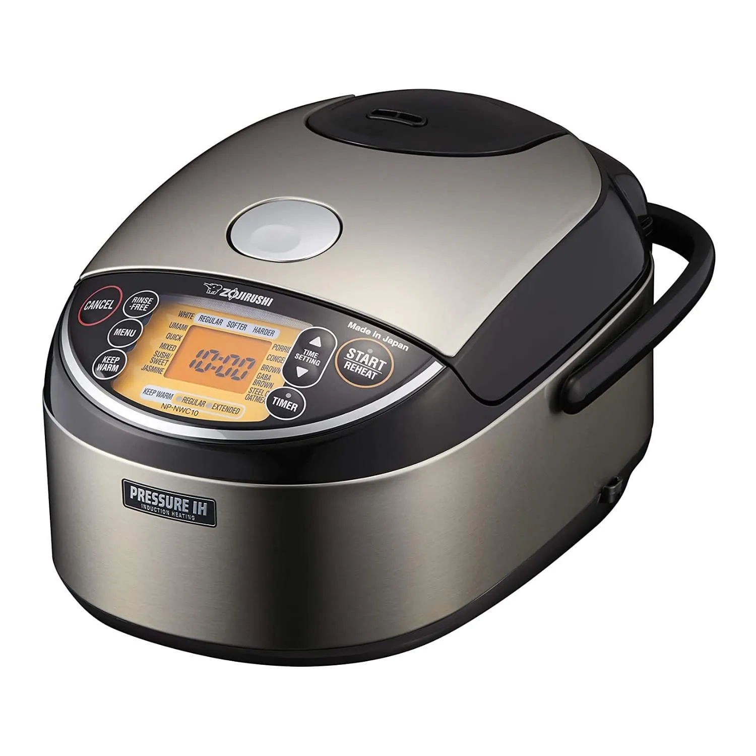 Zojirushi NP-NWC10 5.5-Cup Pressure Induction Heating Rice Cooker and Warmer (Made in Japan)